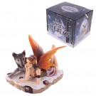 Mystic Realms Laying Snow Fairy and Wolf 11 cm thumbnail