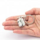 Månestein, regnbue tromlet nøkkelring thumbnail