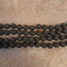 Halskjede med 8 mm Lava, svart kuler, 90 cm thumbnail