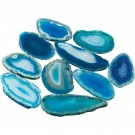 Agat skiver, blå (Farget) 4-7 cm AAA-kvalitet thumbnail