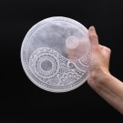 Selenitt, hvit charging plate yin og yang, 18 cm thumbnail
