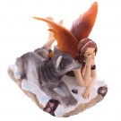 Mystic Realms Laying Snow Fairy and Wolf 11 cm thumbnail