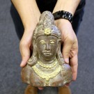 Buddha hode i terracotta 20 cm, brun thumbnail