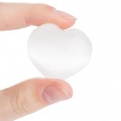 Selenitt, hvit hjerte 4 cm, AAA-kvalitet thumbnail