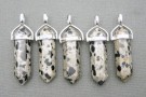 Sekskantet Dalmatiner Jaspis point 4 cm thumbnail