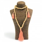 Bali Tassel beadskjede, oransje thumbnail