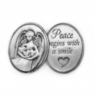 AngelStar Inspirational Token - Peace Begins With a Smile thumbnail