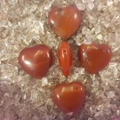Agat, rød (Farget) hjerte anheng med sidehull 3 cm, AAA-kvalitet thumbnail