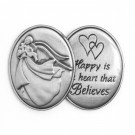 AngelStar Inspirational Token - Happy is the Heart thumbnail