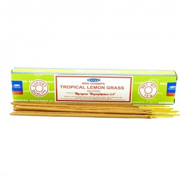 Satya røkelsespinner Tropical Lemongrass, 15 gram