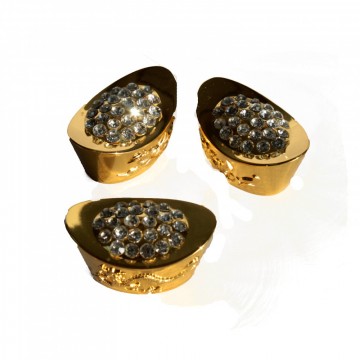 Gull ingots med krystaller feng shui