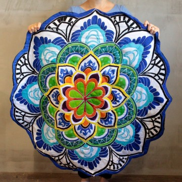 Round classic mandala meditasjonsmatte