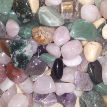 Mix blandingspose Tromlet Medium 20 stk krystaller