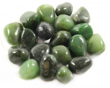 Jade, nefritt grønn Tromlet Medium AAA-kvalitet