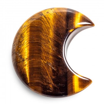 Cresent Moon Tigerøye, gyllen, 3,5 cm AAA-kvalitet
