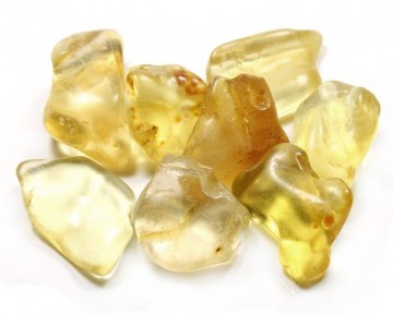 Rav (Copal Amber) Tromlet Medium AAA-kvalitet
