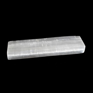 Selenitt, hvit, polert brikke ca 20 cm