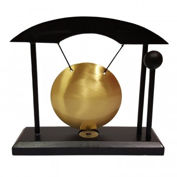 Bord gong svart liten 8 cm diameter
