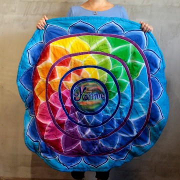 Round karma mandala medtasjonsmatte