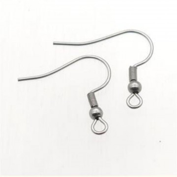 Feste for ørepynt, rustfritt stål, 15-20 mm, 50 stk