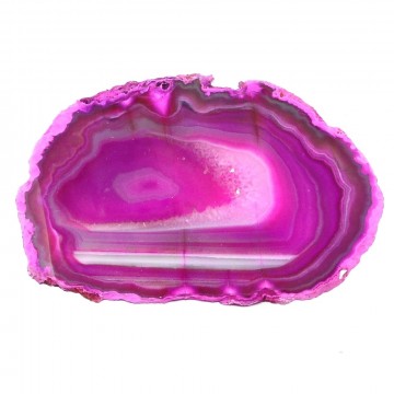 Agat slabs, rosa (Farget) 8 cm og 2 cm tykk