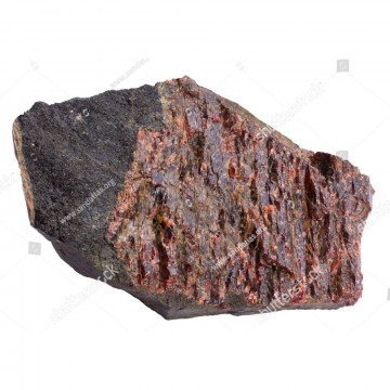 Granat, rød chunks Rå 212 gram AAA-kvalitet