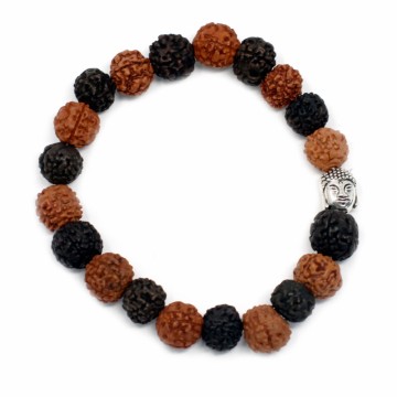 Armbånd med mix Rudraksha-perler