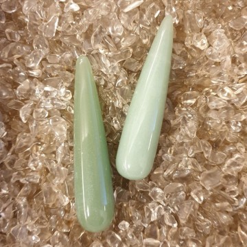 Aventurin, grønn massasjestav, 8 cm