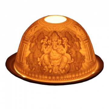 Ganesha Porselen telysholder