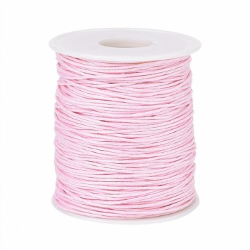 Vokset tråd, 1,0 mm, 90 meter, rosa