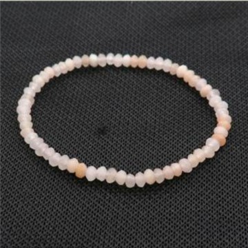 Armbånd med 4 mm Aventurin, rosa cut rondell AAA-kvalitet, 16 cm