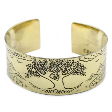Tibetan Mantra armbånd messing - Tree of Life