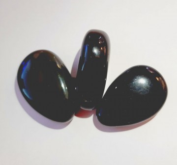 Obsidian, regnbue anheng med sidehull AA-kvalitet
