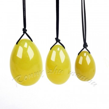 Yoni egg sett med 3 stk, Jade, nefritt