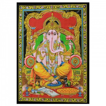 Håndlagd indisk dekorteppe, Ganesh