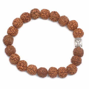 Armbånd med brune Rudraksha-perler