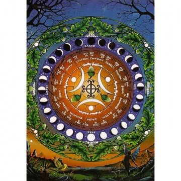 Moon Calendar postkort