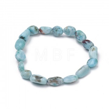 Larimar Nugget Armbånd med strikk AAA-kvalitet