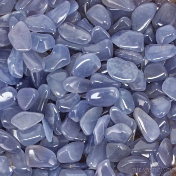 Kalsedon, mørk blå Tromlet Liten/Medium AAA-kvalitet