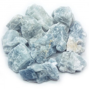 Kalsitt, blå rå Stor 4-6 cm AAA-kvalitet 1 kilo