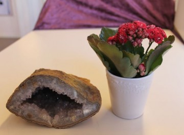 Agat geode med Bergkrystall 1163 gram