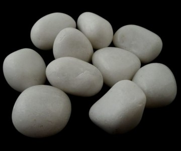 Onyx, hvit Tromlet Medium AAA-kvalitet