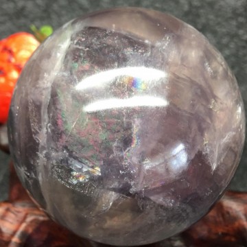 Fluoritt, lilla kule 55 mm, 281 gram