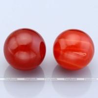 Agat, rød (Farget) kule 15 mm