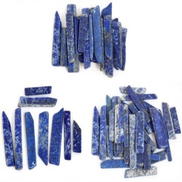 Lapis Lazuli Tromlet Flate Små AA-kvalitet