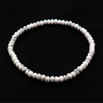 Armbånd med 4 mm Howlitt cut rondell AAA-kvalitet, 16 cm