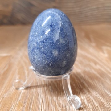 Kvarts, blå egg 5 cm AAA-kvalitet
