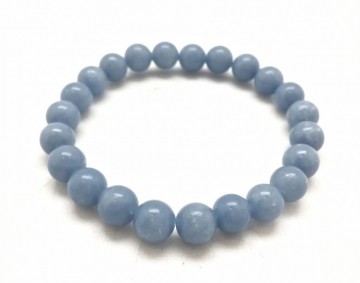 Armbånd med 8 mm Angelitt AAA-kvalitet, 19 cm