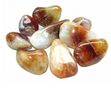 Citrin, Madeira Tromlet Medium AAA-kvalitet