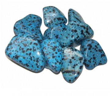 Jaspis, dalmatiner blå (Farget) Tromlet Medium AAA-kvalitet